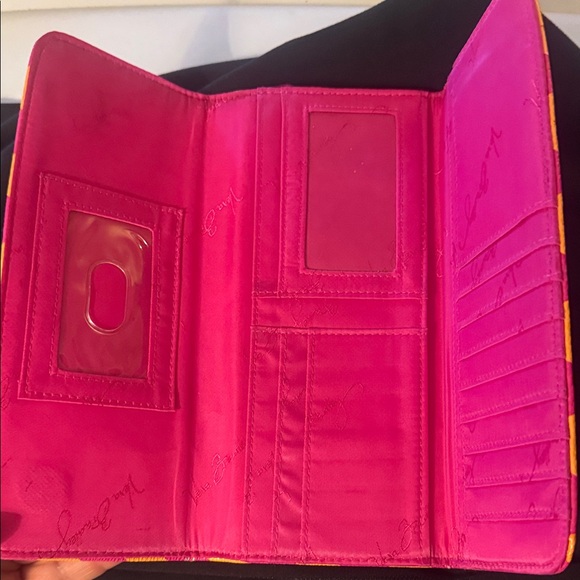 Vera Bradley Zigzag Pink and Orange Wallet - Picture 2 of 5
